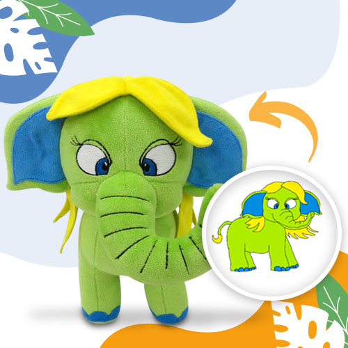 custom plush character from a book