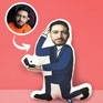 Create a fun Groom Cartoon Pillow with a loved one’s face