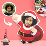 Create a festive Santa Cartoon Pillow with a personalized face