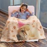Custom fleece blanket with photo prints