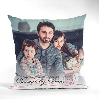 Bound by love custom photo pillow of high quality print
