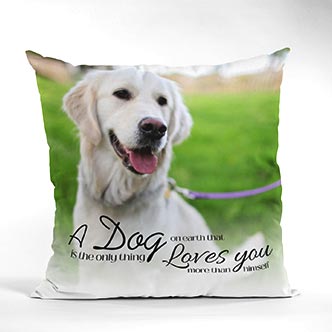 Your loveable pet's custom photo pillow
