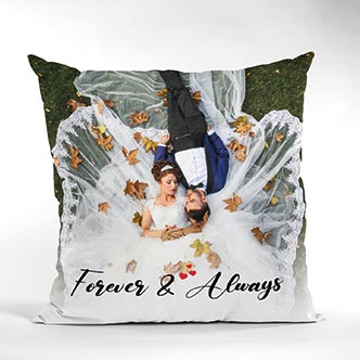 Forever & always custom photo pillow
