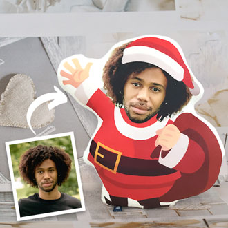 Cartoon pillow Santa printed both side