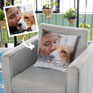 Personalized pillow with a full-color photo print