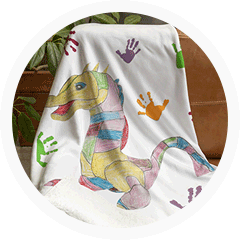 Custom photo blanket as personalized gift