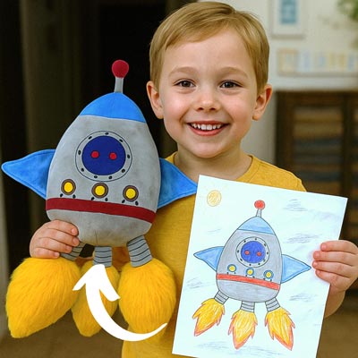 Custom stuffed animals from drawings 