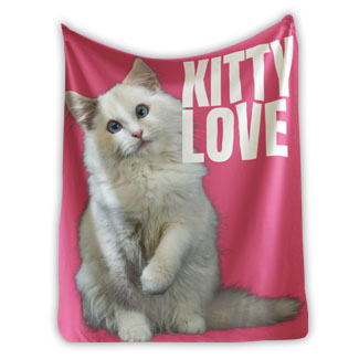 Custom photo blankets various sizes.