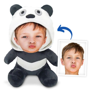 Special buddy pillows, human face stuffed animals.