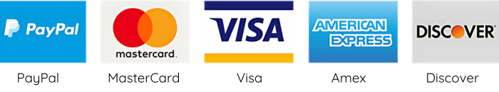 MyPlushBuddy's accepted payment types.