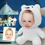 Human face teddy bear pillow